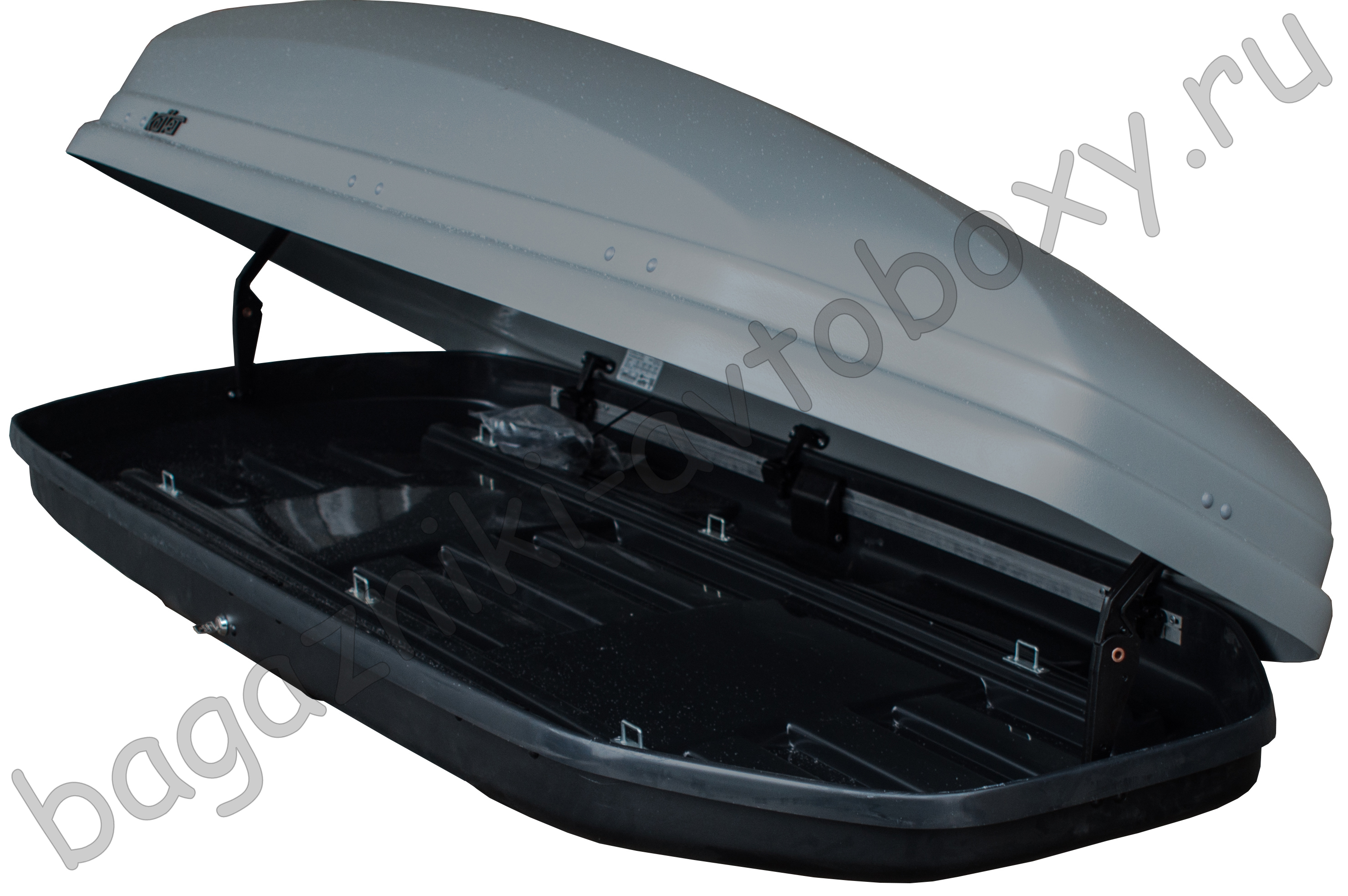 Автобокс на крышу Koffer KB 480 silver matte duo (Коффер КБ 480 серый матовый двухсторонний)