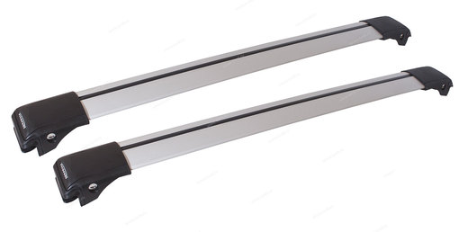 Багажник FicoPro R55-S на крышу автомобиля Toyota Land Cruiser Prado 2002-2009 г. на стандартный рейлинг (серебристый)