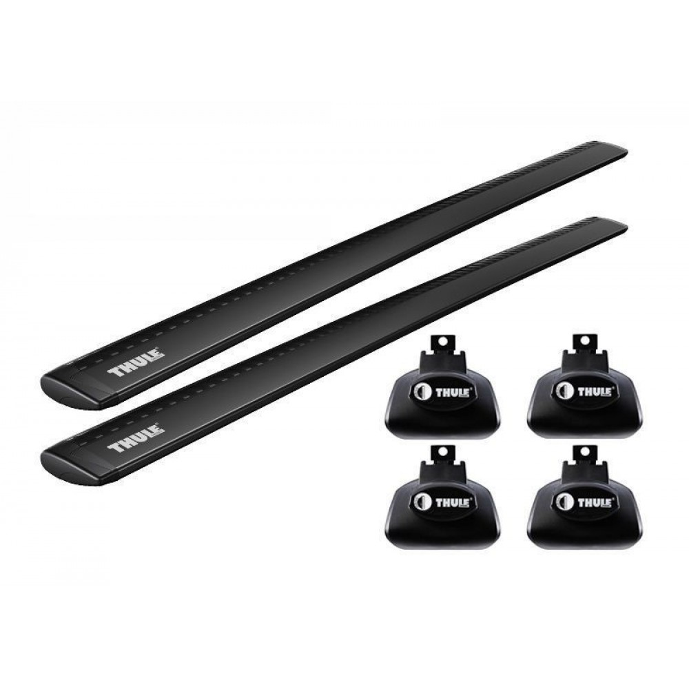 Багажник Thule WingBar для Toyota Hilux SW4 Кроссовер 5 дв. 2006 и по н.в. (черная аэродинамическая дуга)