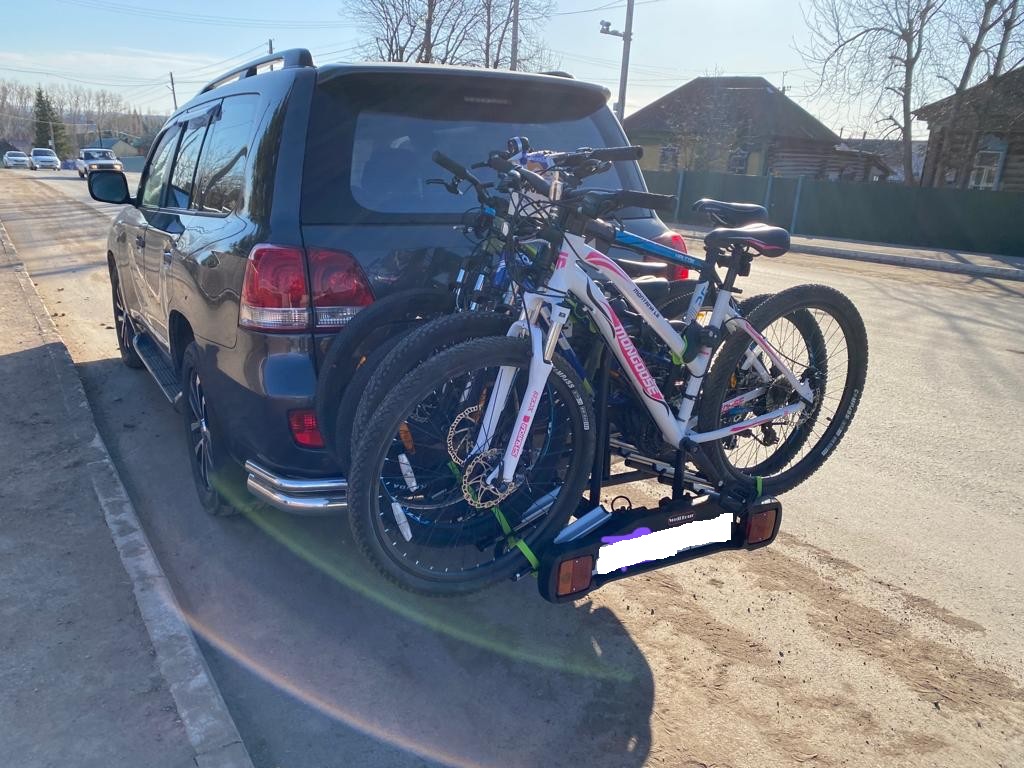 Велоплатформа WellTour 4 на фаркоп для 4 велосипедов