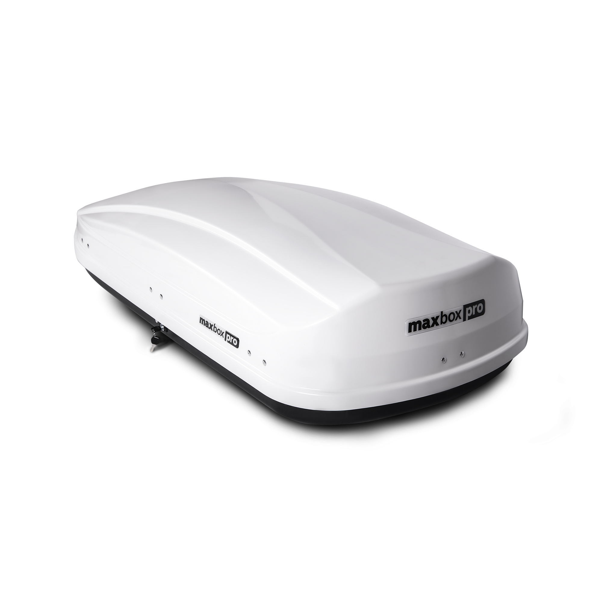 Автобокс на крышу MaxBox PRO / Maksima-List 460 white glossy (МаксБокс ПРО / Максима-Лист 460 белый глянцевый)