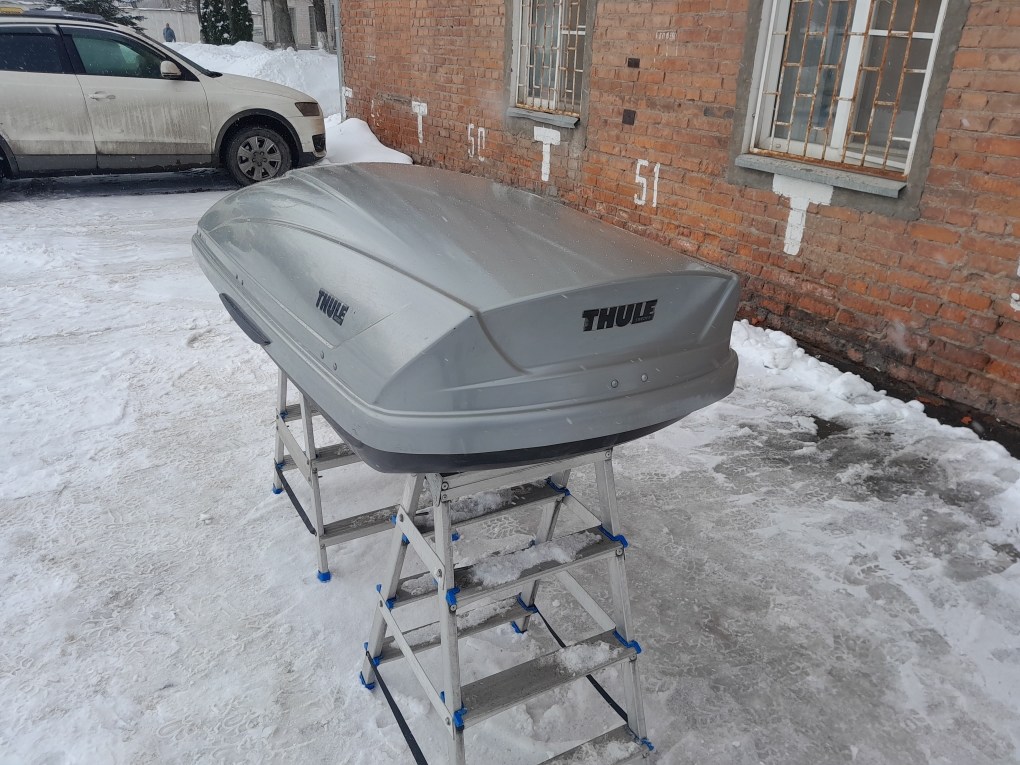 Автобокс Thule Motion 800 серый глянцевый Б/У