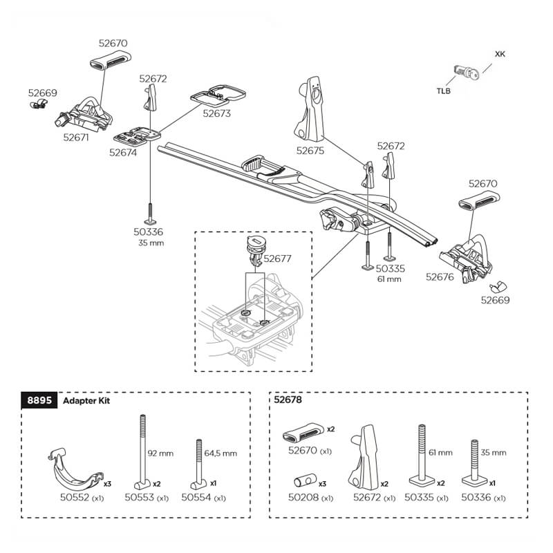 Ручка для велокрепления Thule ProRide 598
