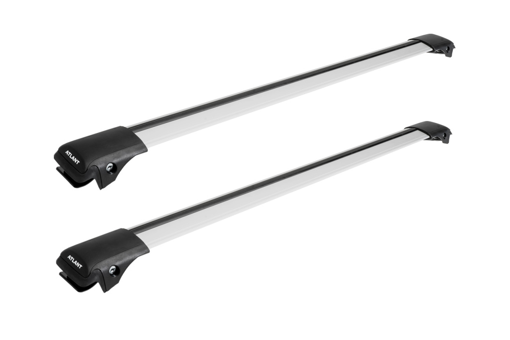 Автобагажник Atlant тип I для MITSUBISHI Pajero 3-дв внедорожник 1999-2006 рейлинги серые дуги 850/850 мм 10002+11014+11014