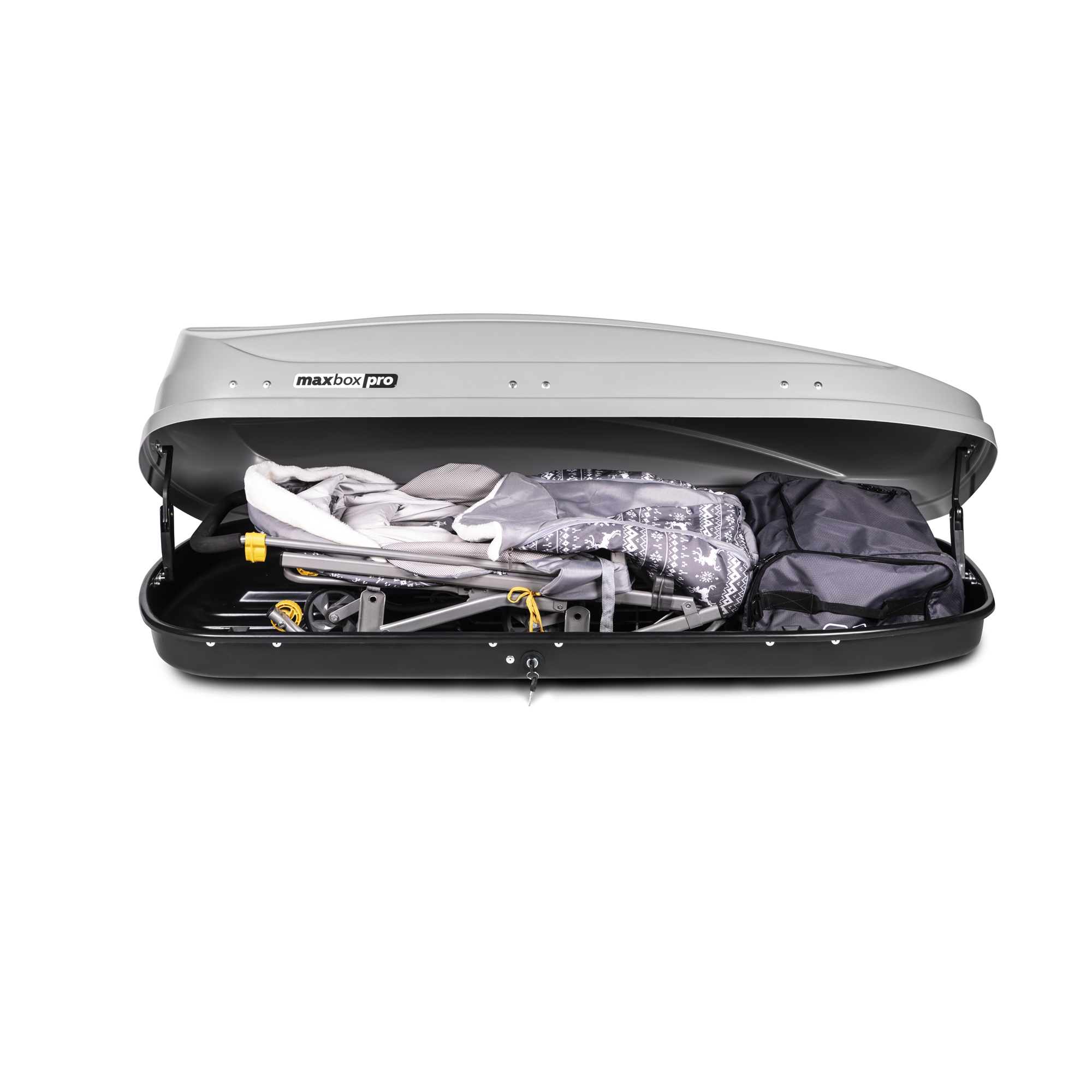 Автобокс на крышу MaxBox PRO / Maksima-List 460 silver matte (МаксБокс ПРО / Максима-Лист 460 серый матовый)