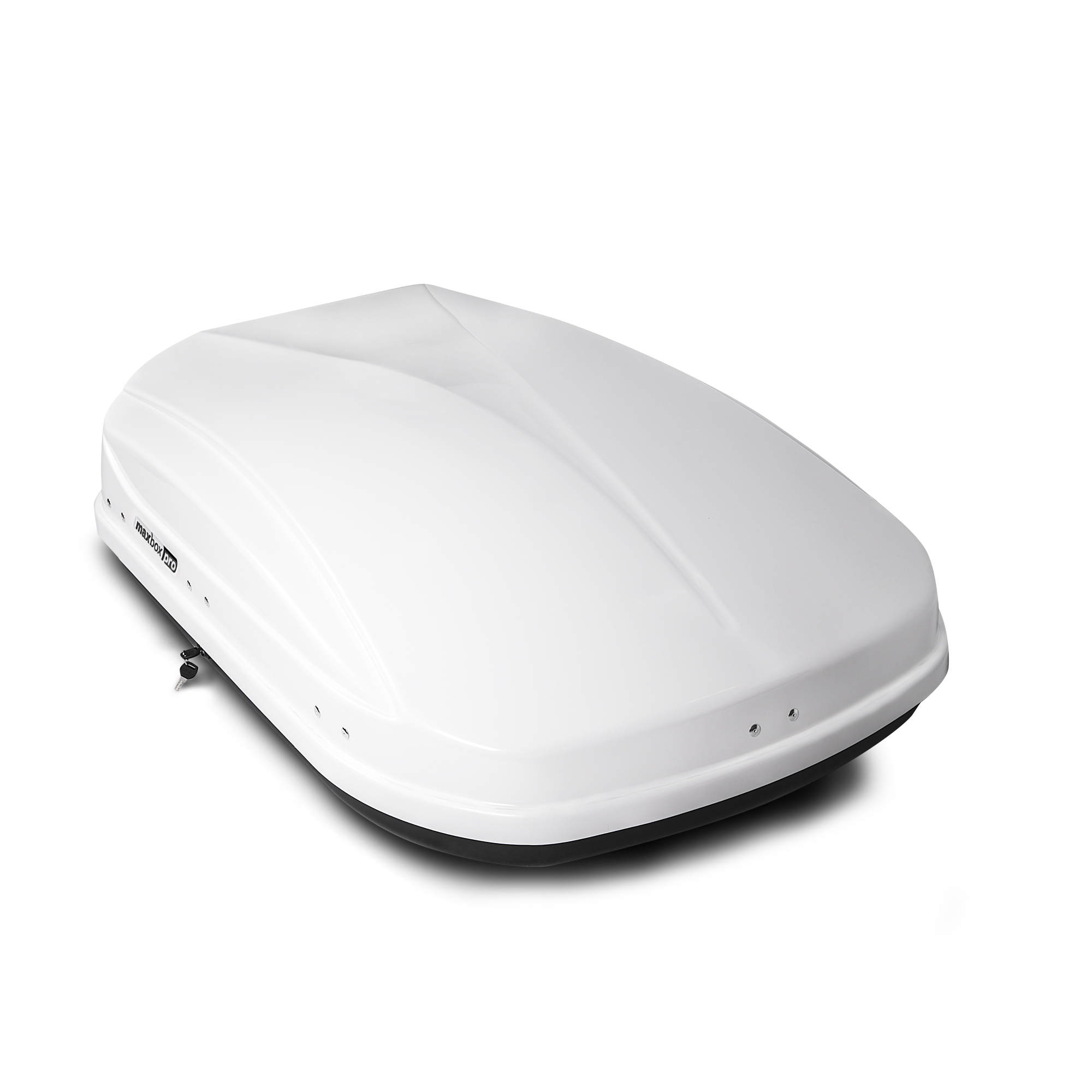 Автобокс на крышу MaxBox PRO / Maksima-List white glossy (МаксБокс ПРО / Максима-Лист 430 белый глянцевый)