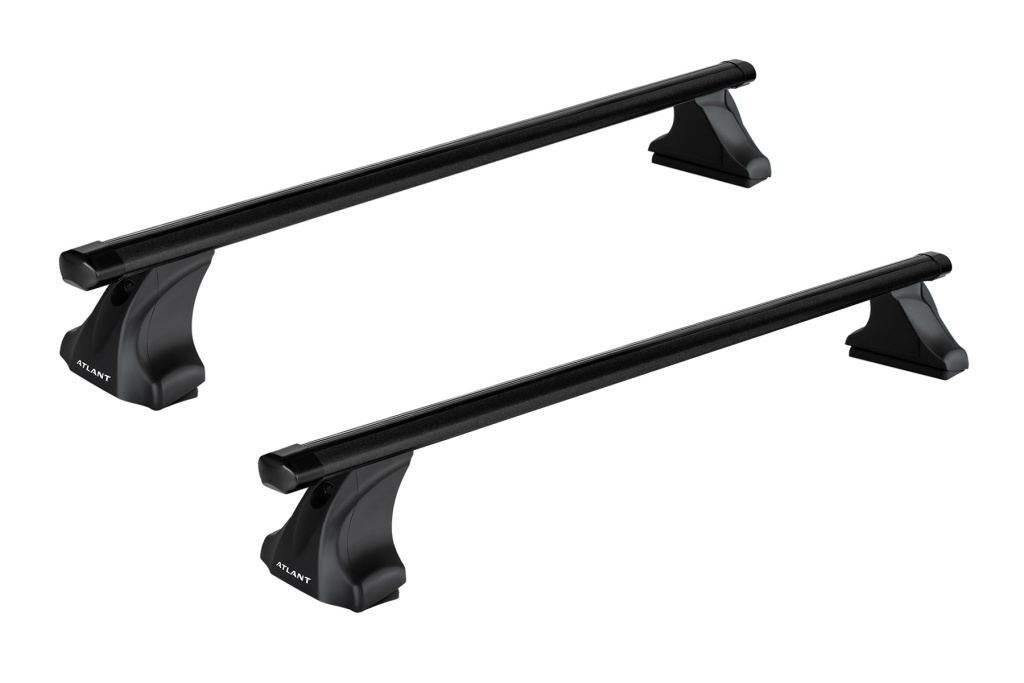 Автобагажник Atlant тип E для Москвич 6 2023-2025 Гладкая крыша  Дуги Аэро эконом черные 7002+7264+11013