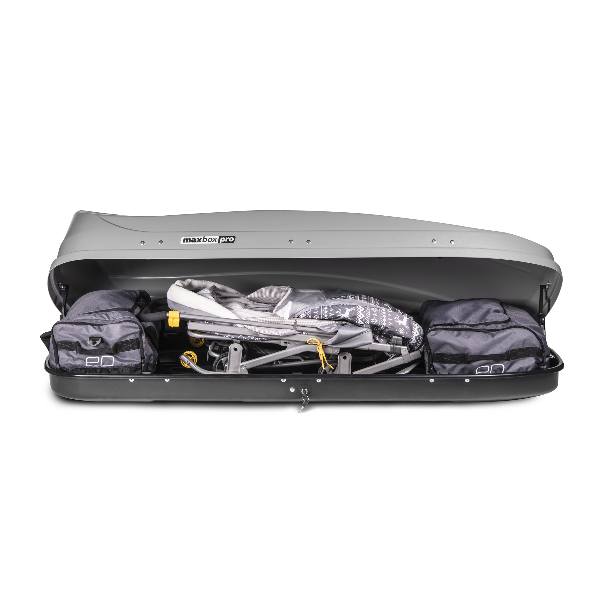 Автобокс на крышу MaxBox PRO / Maksima-List 520 silver matte (МаксБокс ПРО / Максима-Лист 520 серый матовый)