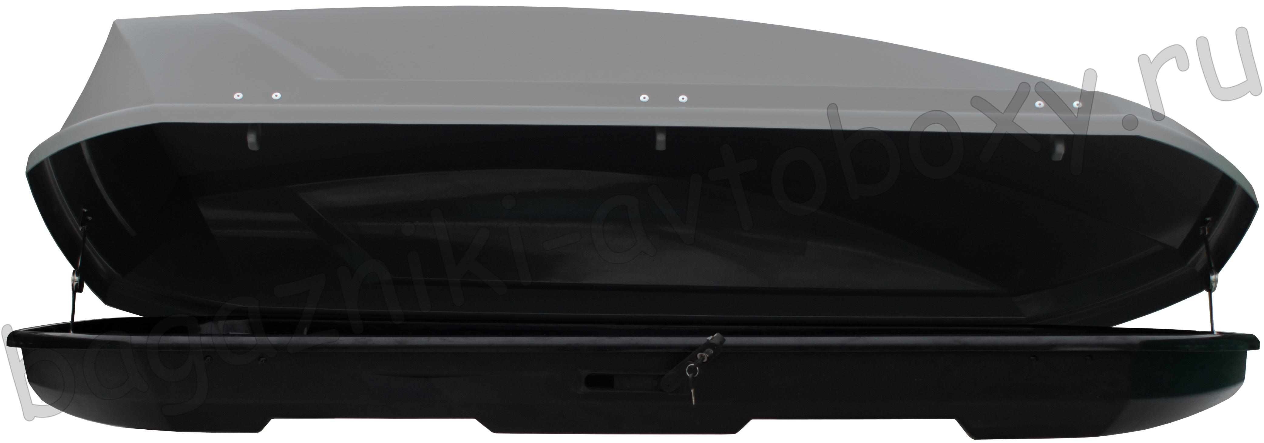 Автобокс на крышу Saturn 520 silver matte duo (Сатурн 520 серый матовый двусторонний)