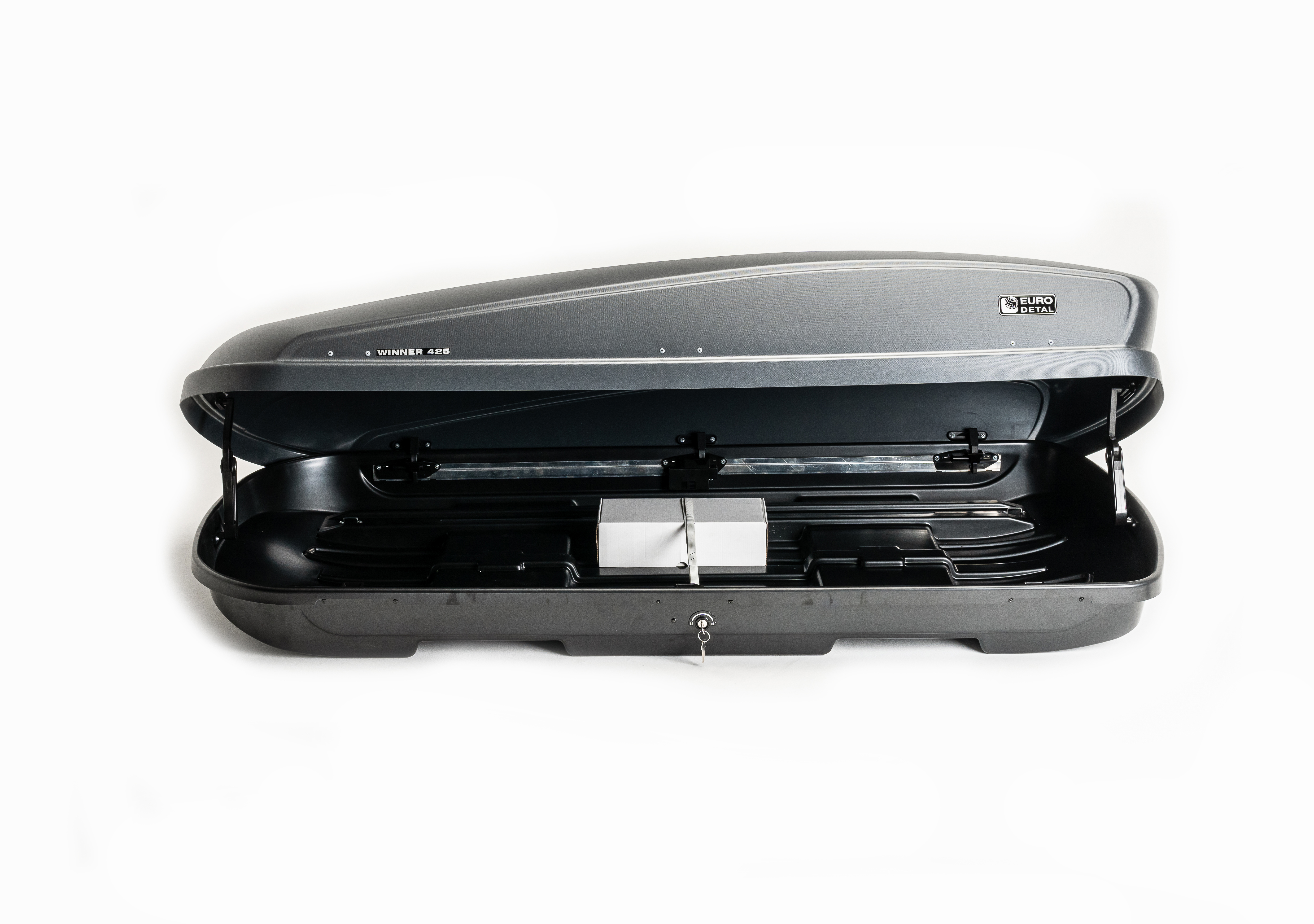 Автобокс на крышу Evrodetal Winner 425 silver diamant (Евродеталь Виннер 425 серый диамант)