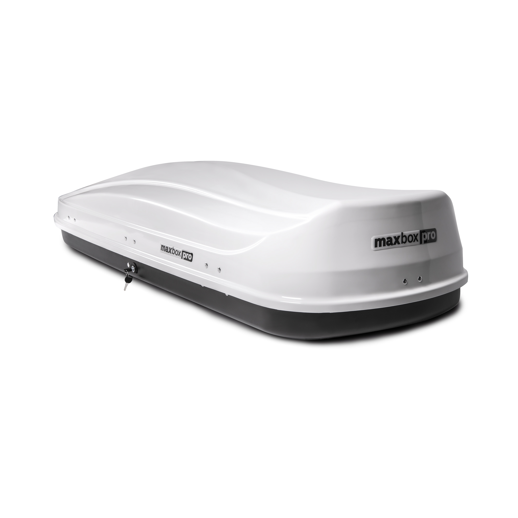 Автобокс на крышу MaxBox PRO / Maksima-List 520 white glossy (МаксБокс ПРО / Максима-Лист 520 белый глянцевый)