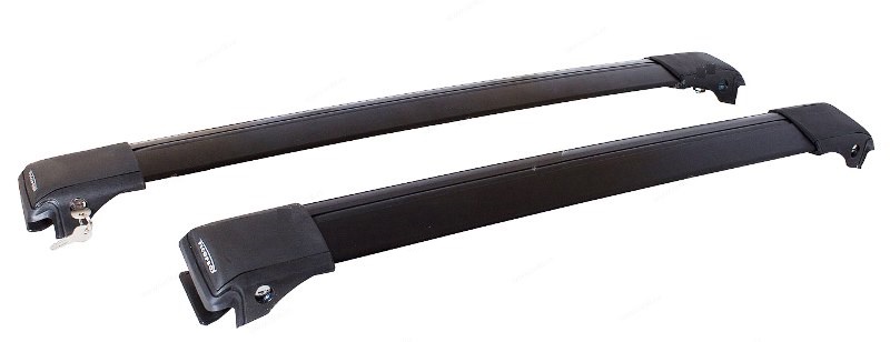 Багажник FicoPro R56-B на крышу автомобиля Peugeot Partner Tepee с 2008 г. на стандартный рейлинг (черный)