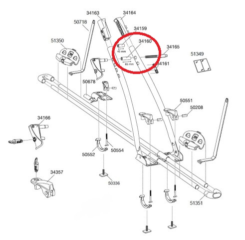 Резинка для велокрепления Thule FreeRide 532 (65 мм)