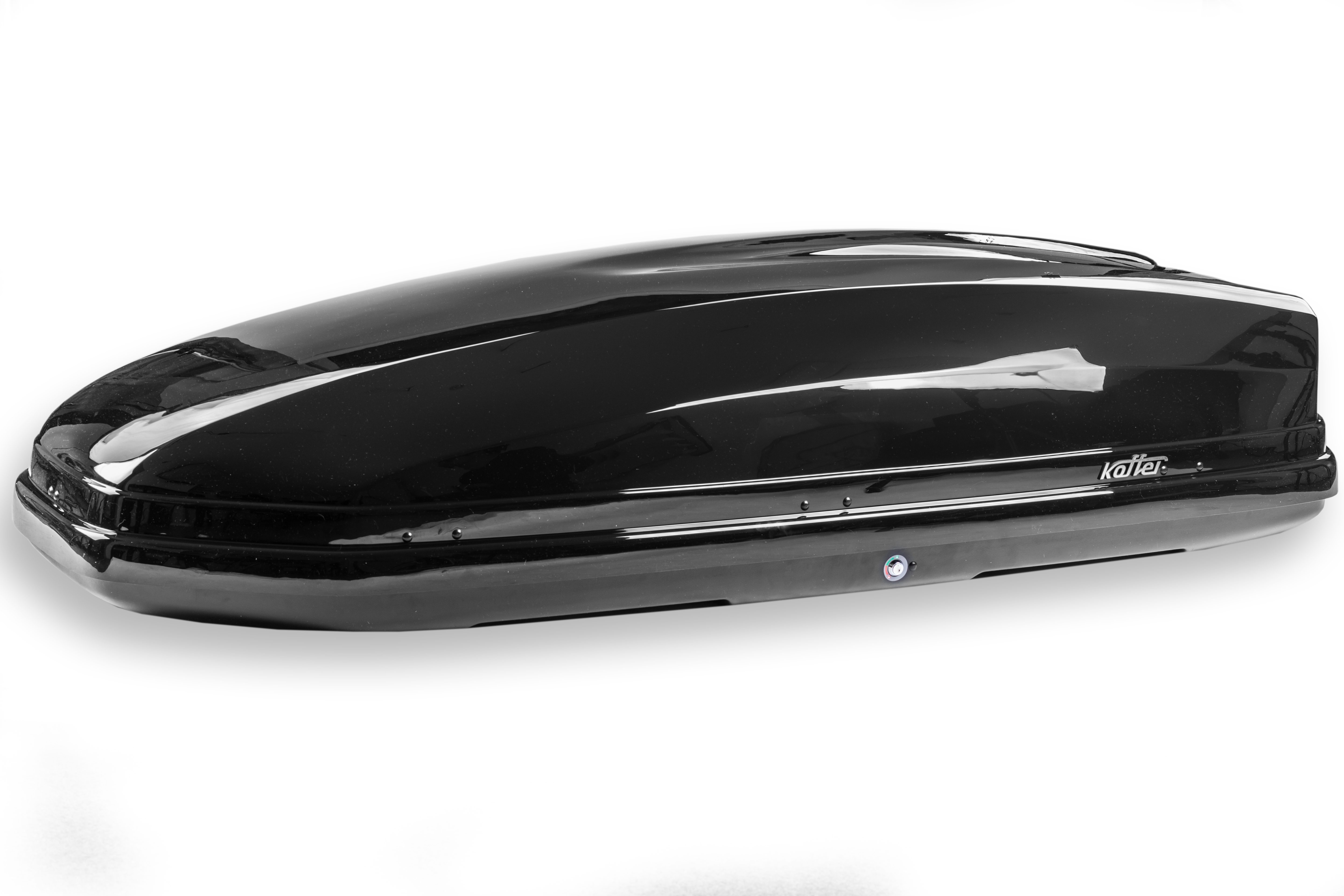 Автобокс на крышу Koffer KB 480 black glossy duo (Коффер КБ 480 черный глянцевый двухсторонний)