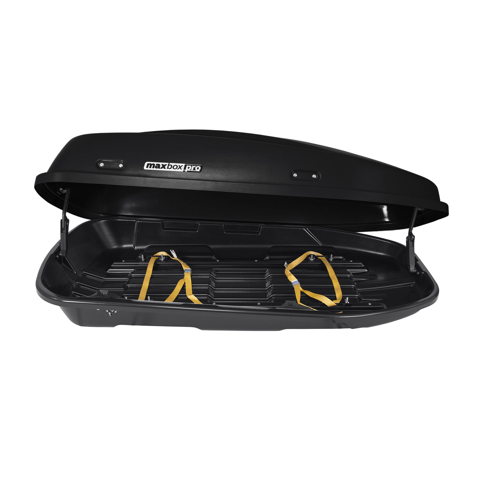 Автобокс на крышу MaxBox PRO / Maksima-List 380 black matte (МаксБокс ПРО / Максима-Лист 380 чёрный матовый)