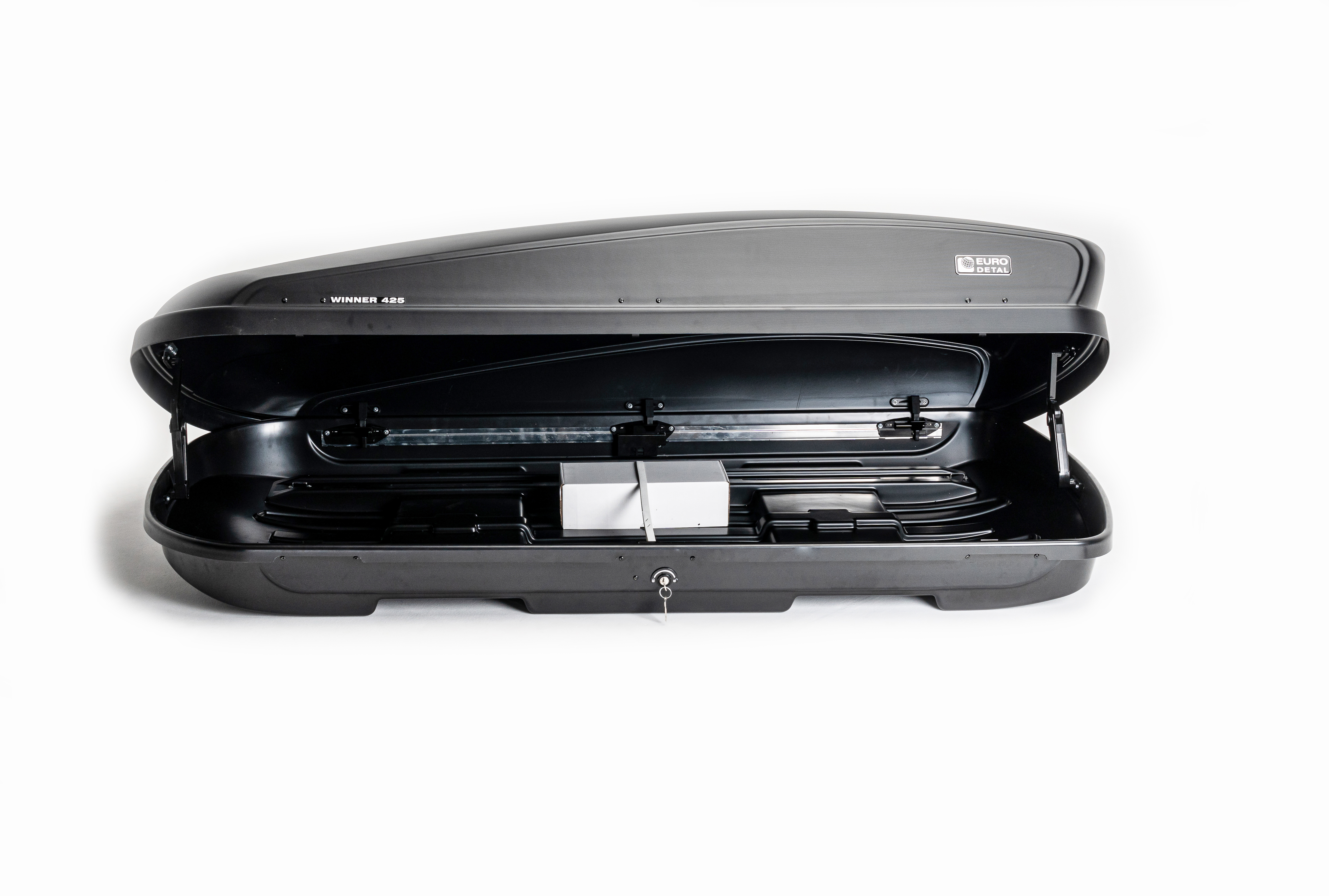 Автобокс на крышу Evrodetal Winner 425 black diamant (Евродеталь Виннер 425 черный диамант)