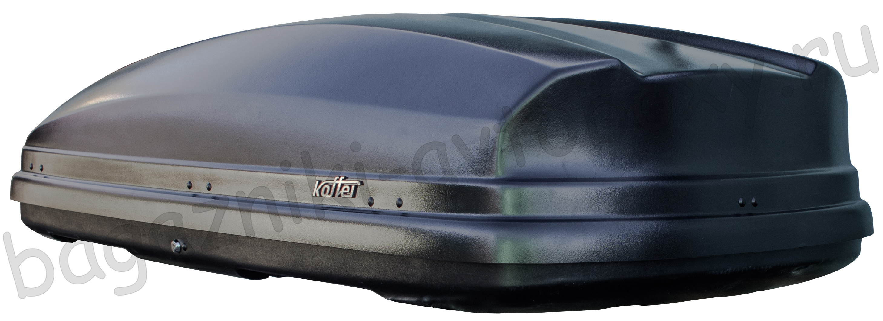 Автобокс на крышу Koffer KB 480 black matte duo (Коффер КБ 480 черный матовый двухсторонний)