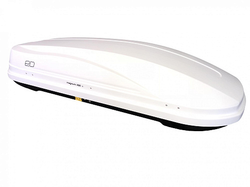 Автобокс на крышу ED Magnum 390 white glossy quick release (ЕД Магнум 390 белый глянцевый быстросъем)