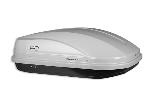 Автобокс на крышу ED Magnum 300 silver carbon duo (ЕД Магнум 300 серый карбон двухсторонний)