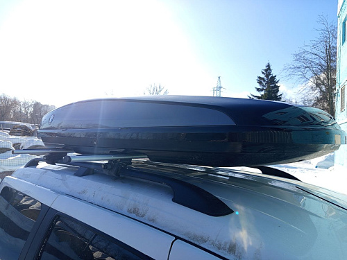 Автобокс BMW чёрный/серый глянцевый двусторонний