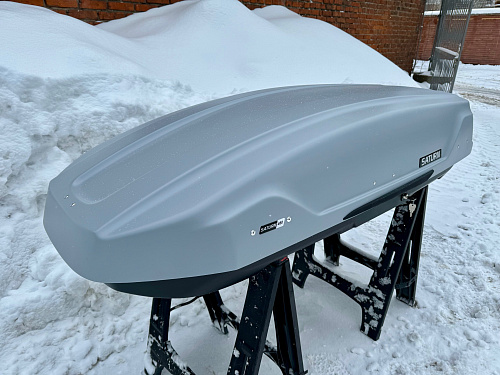 Автобокс на крышу Saturn 480 silver matte DUO NEW UF (Сатурн 480 серый матовый ДУО НЬЮ УФ)