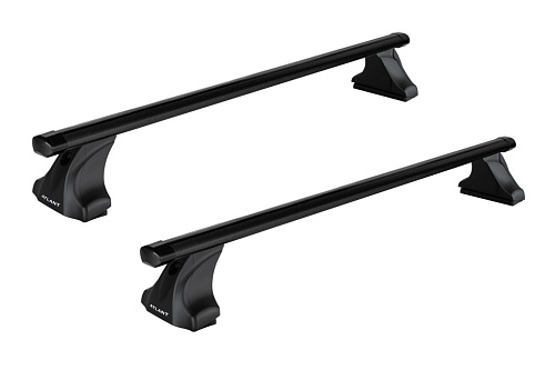 Автобагажник Atlant тип E для Москвич 6 2023-2025 Гладкая крыша  Дуги Аэро эконом черные 7002+7264+11013