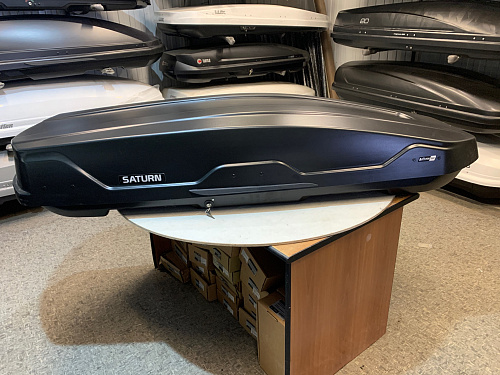 Автобокс на крышу Saturn 520 black matte duo (Сатурн 520 черный матовый двусторонний)