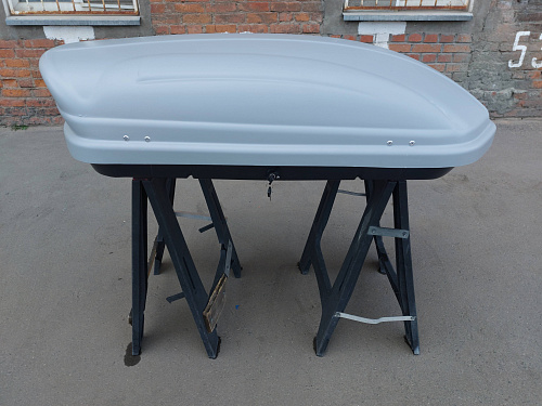 Автобокс на крышу Triton 400 silver matte (Тритон 400 серый матовый)