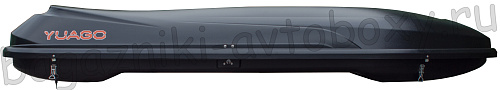 Автобокс на крышу YUAGO Cosmo 210 black matte EuroLock (Яго Космо 210 черный матовый ЕвроЛок)
