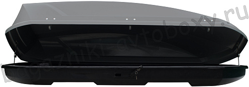 Автобокс на крышу Saturn 520 silver matte duo (Сатурн 520 серый матовый двусторонний)