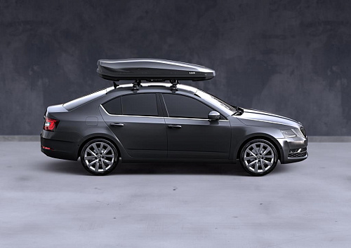 Автобокс на крышу LUX Irbis 206 black matte (Люкс Ирбис 206 черный матовый)