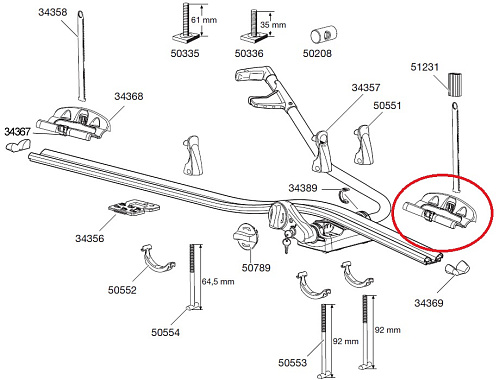 Ложемент для Thule 591
