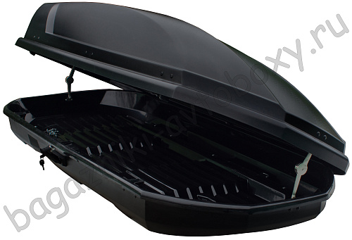 Автобокс на крышу Saturn 520 black matte duo (Сатурн 520 черный матовый двусторонний)